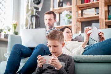 Family stranded on screens