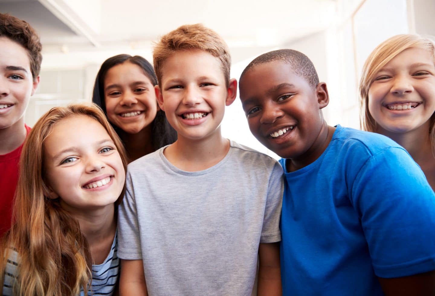 Group of kids smiling