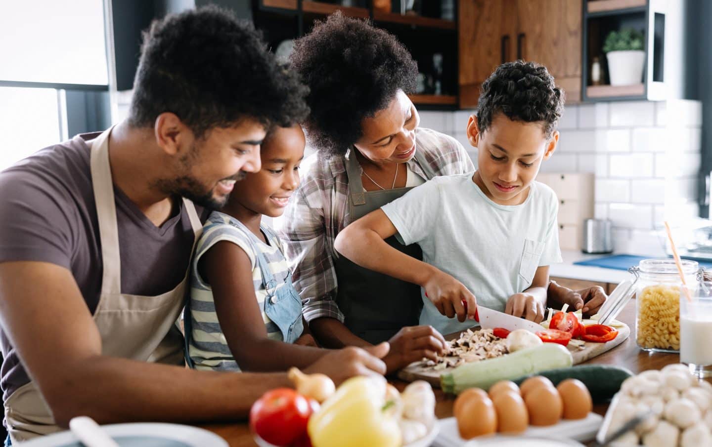 Family Cooking Together