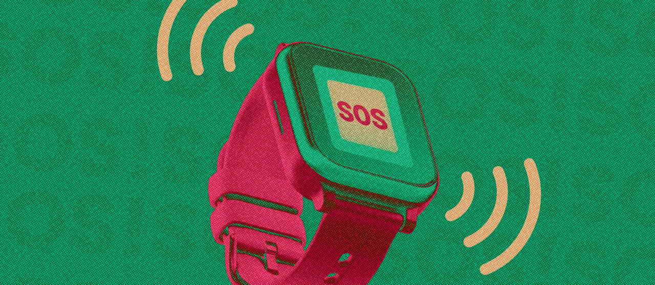 Gabb watch on a green background