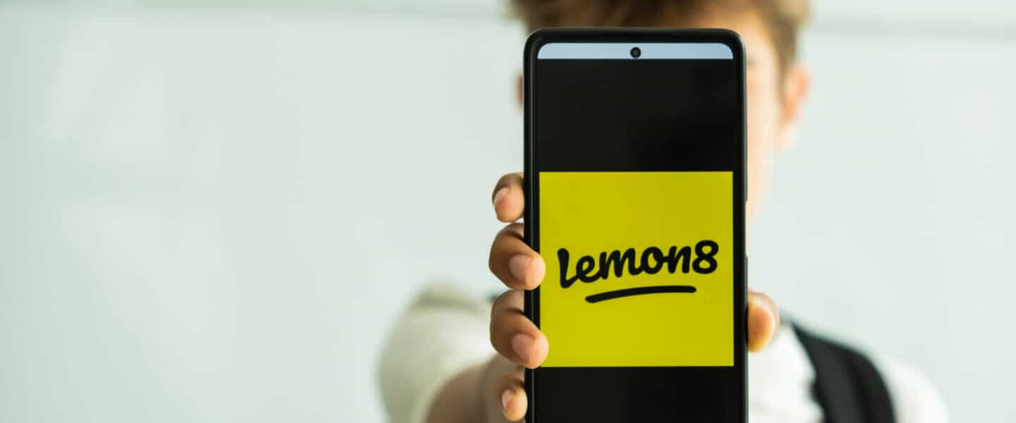 Lemon8 on a cell phone