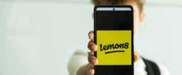 Lemon8 on a cell phone