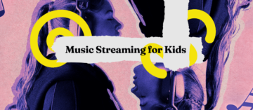 A stylized image of a teen listening to music