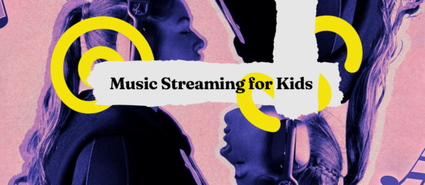 A stylized image of a teen listening to music