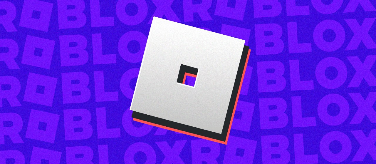 Roblox Logo on a purple background