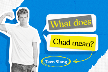 A guy flexing one arm disappointedly with the text, "What does Chad mean?" next to him