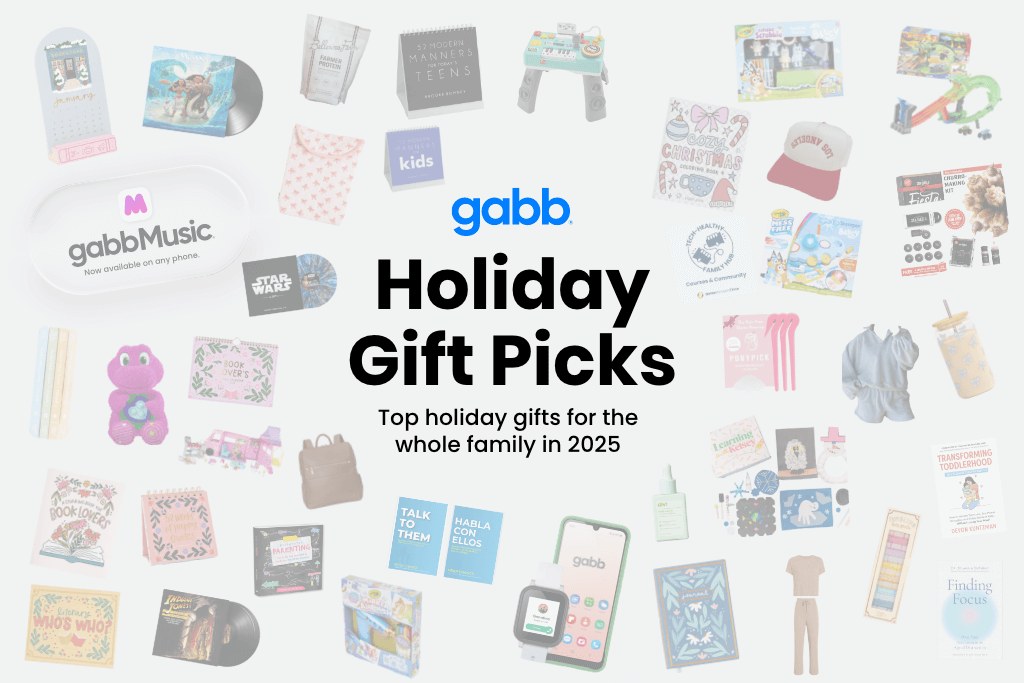 A collage of Gabb's 2025 Holiday Gift Guide.