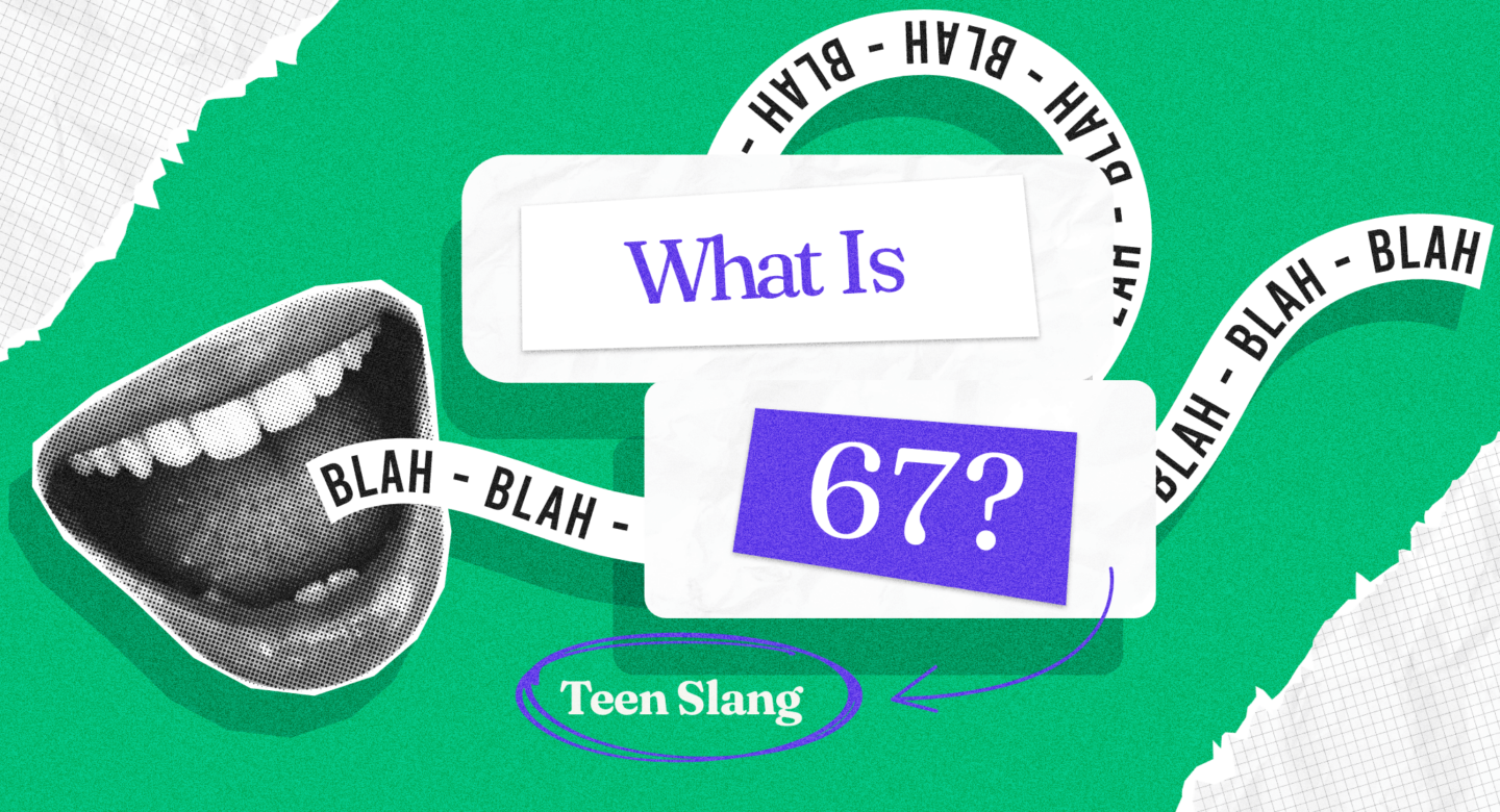 An illustration of "What is 67?"