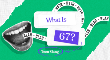 An illustration of "What is 67?"