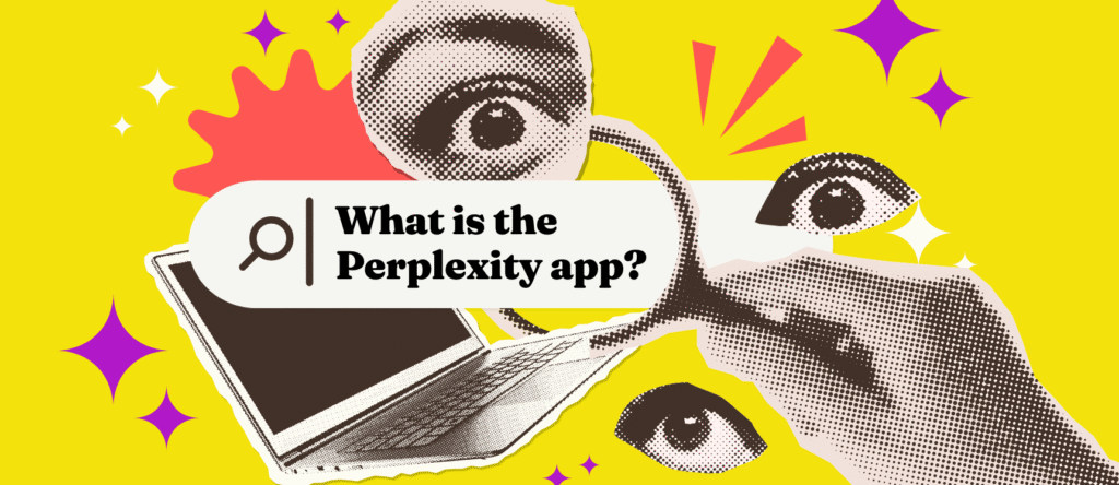 An illustration of a laptop and eyes.