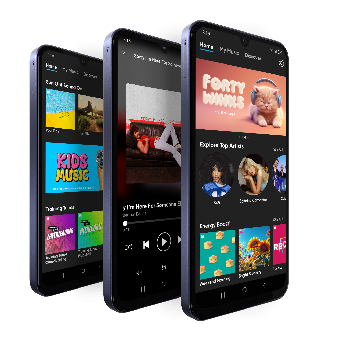 gabb music interface on smart phones
