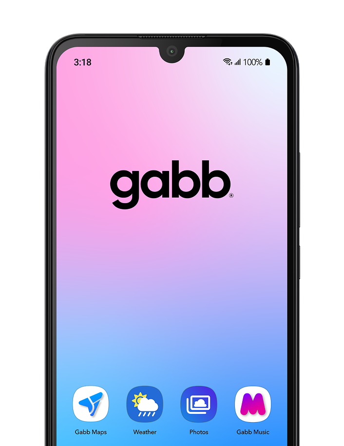 Gabb Phone 4 displaying the Gabb home screen