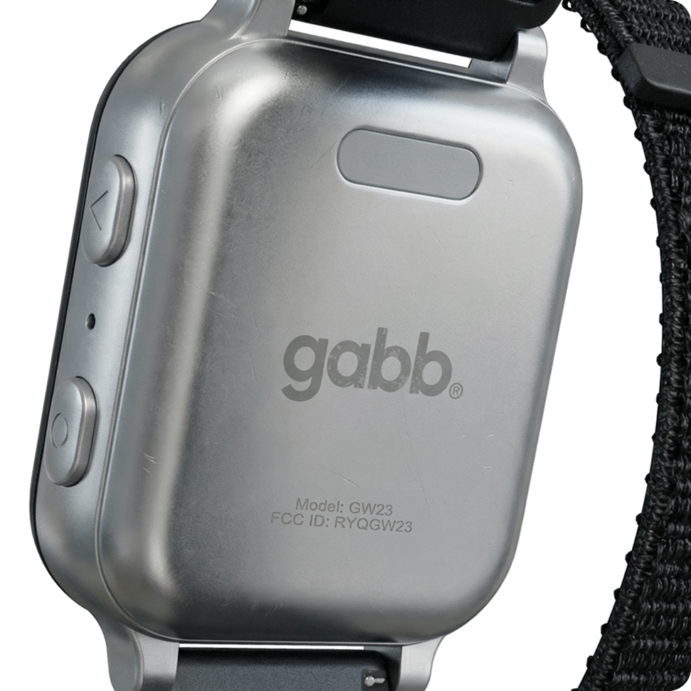 Sample cosmetic imperfection on a Certified Refurbished Gabb Watch 3e