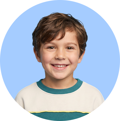a picture of a young boy smiling