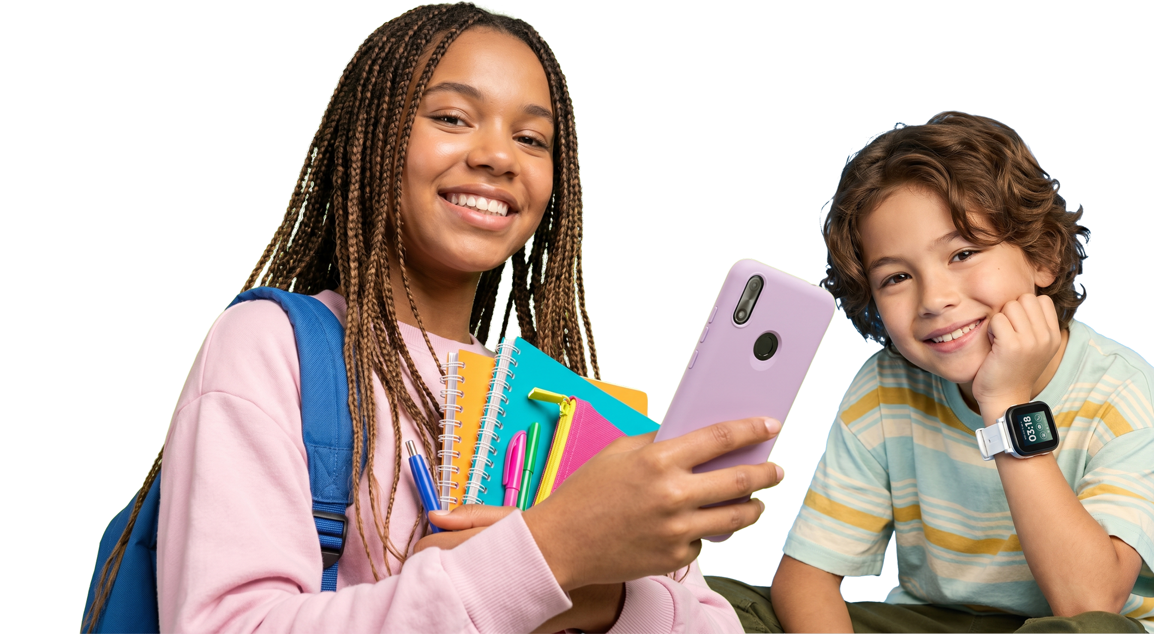Children walking with Gabb devices