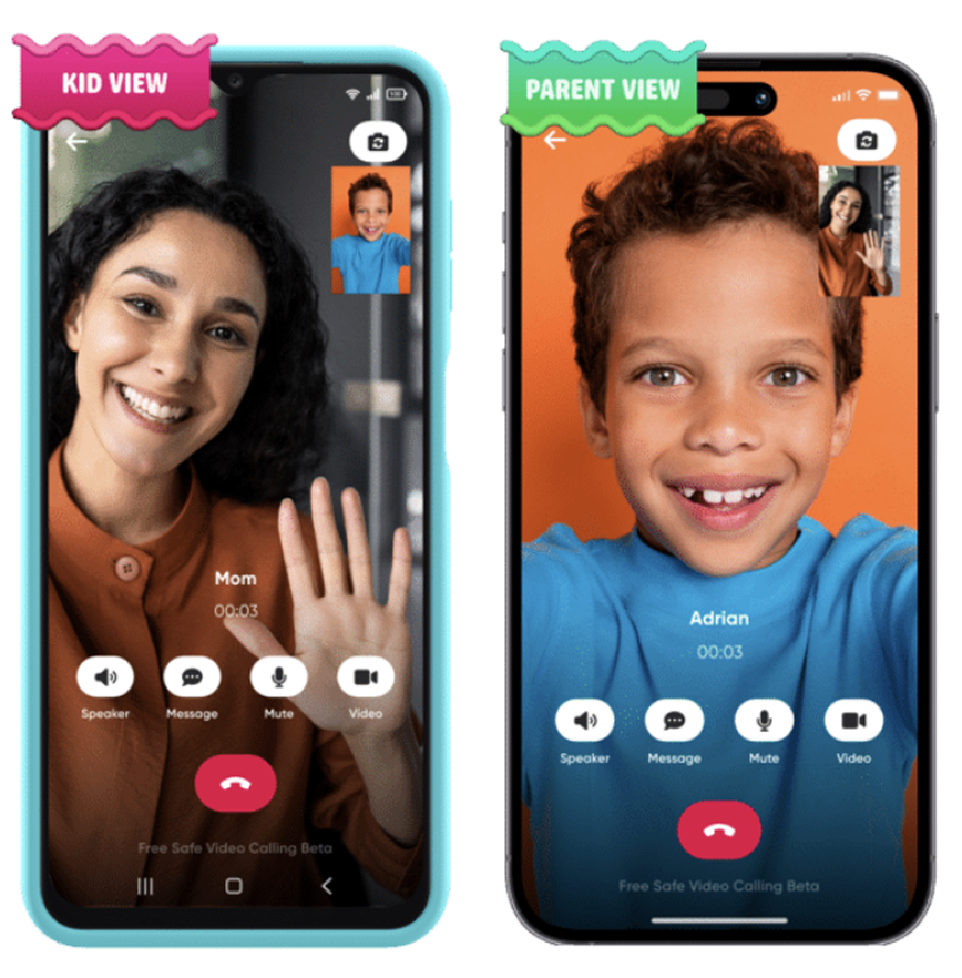 Gabb Messenger kid and parent video-call views